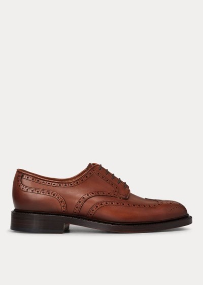 Men's Polo Ralph Lauren Brenton Leather Wingtip Shoes | 053891SJF